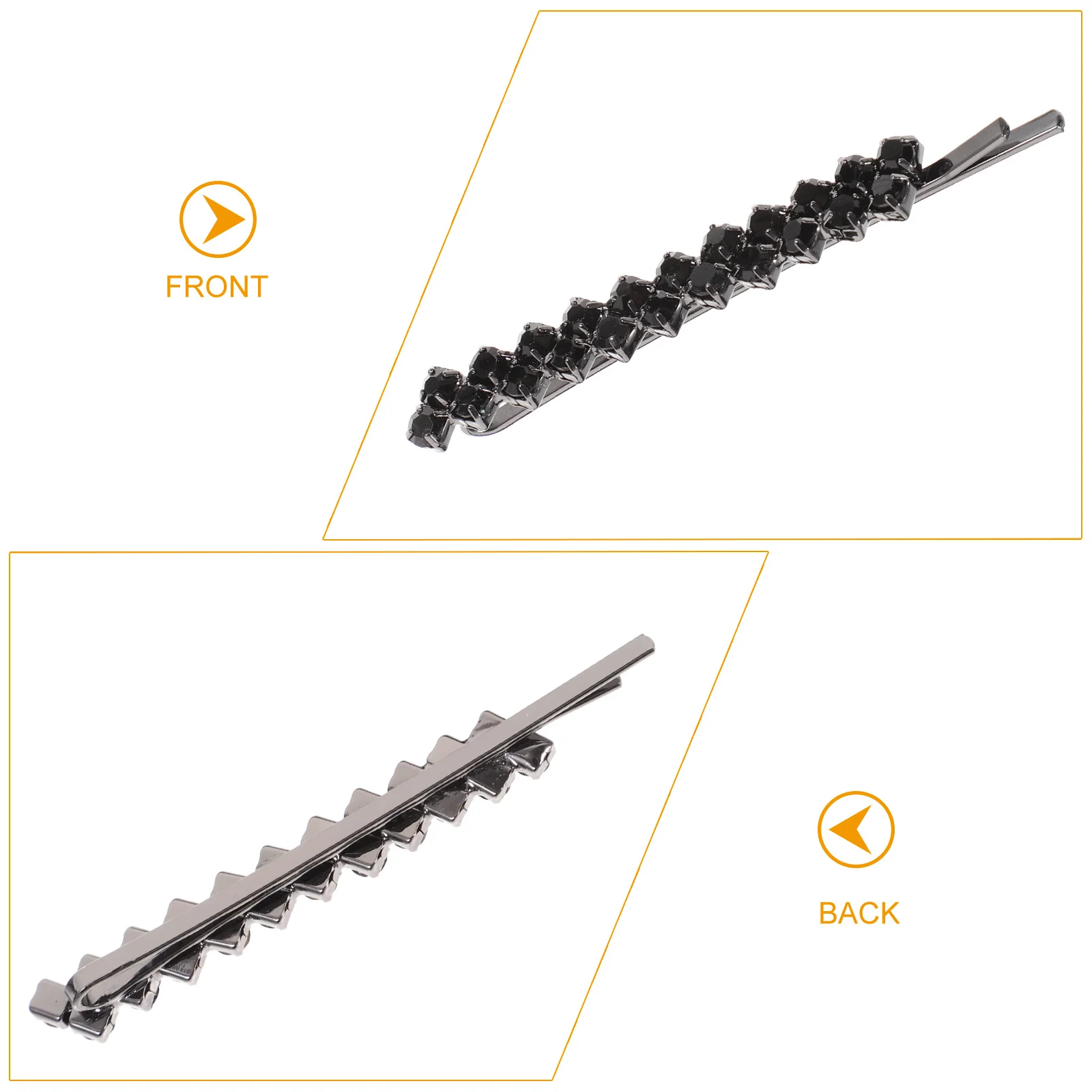 

1Set Crystal Hairpins Elegant Metal Bobby Pins with Sparkling Rhinestones for Bridal Party Anniversary Gift Woman Hairpin Set