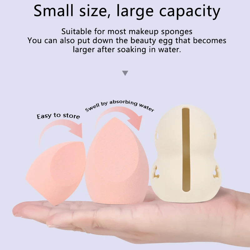 Breathable Silicone Travel Portable Water Drop Sponge Powder Puff Dust-proof Beauty Makeup Egg Silica Gel Storage Box image 2
