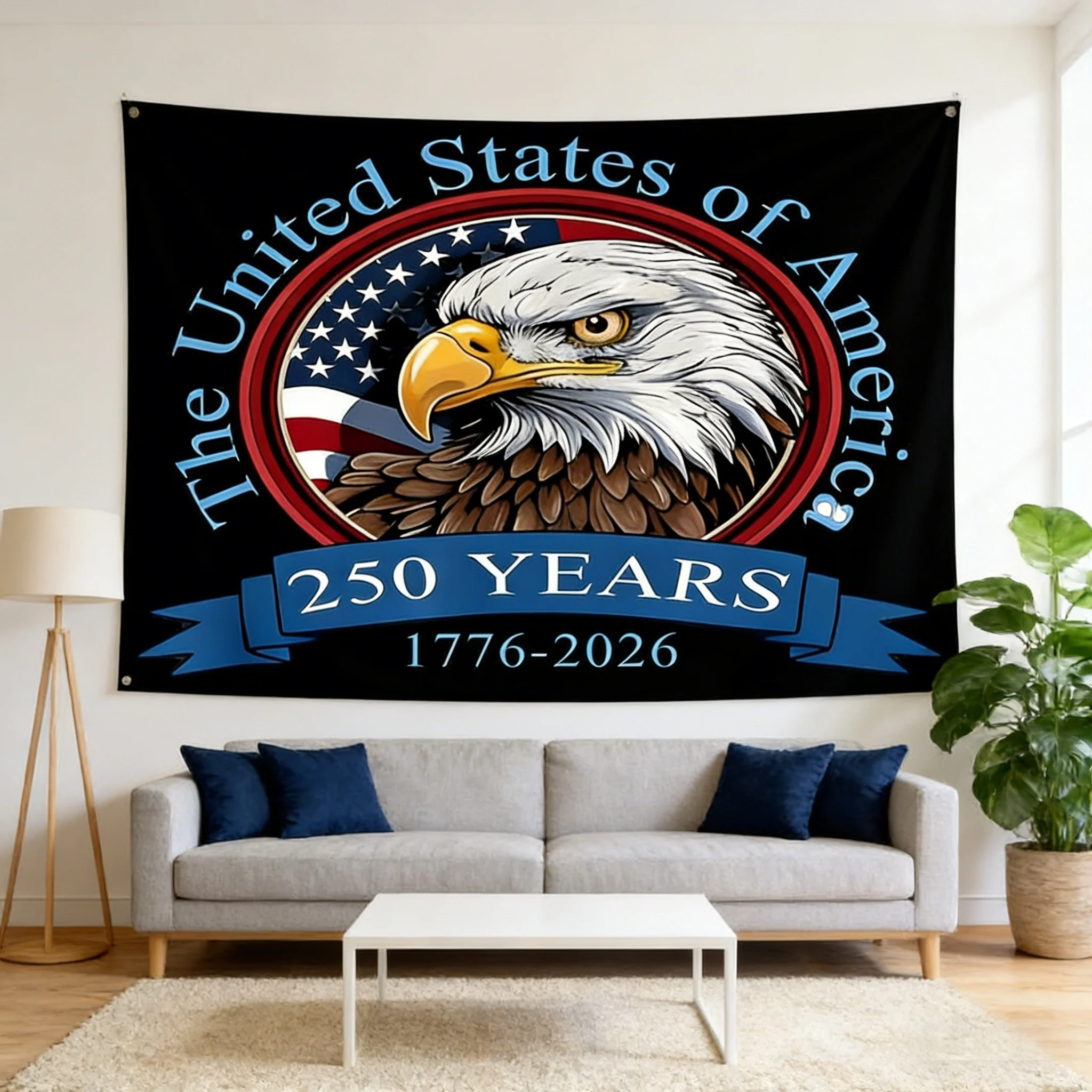 

Флаг США к 250-летию Декларации независимости, 1 шт., холщовое полотно с 2 люверсами, прочный материал премиум-класса