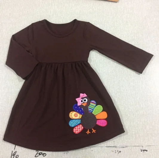 Thanksgiving baby girls long-sleeved dress