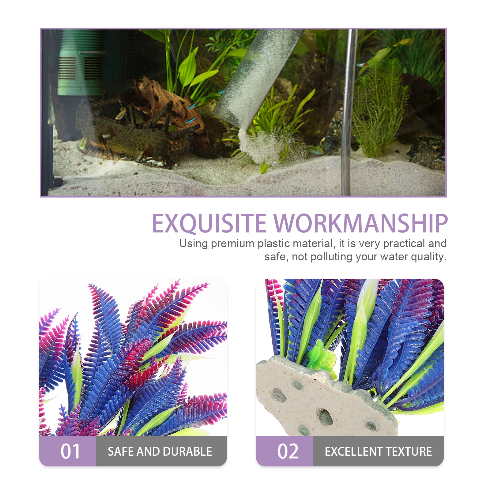 

Fish Tank Artificial Plant Lifelike Fake Aquarium Plants Decorative Water Grass