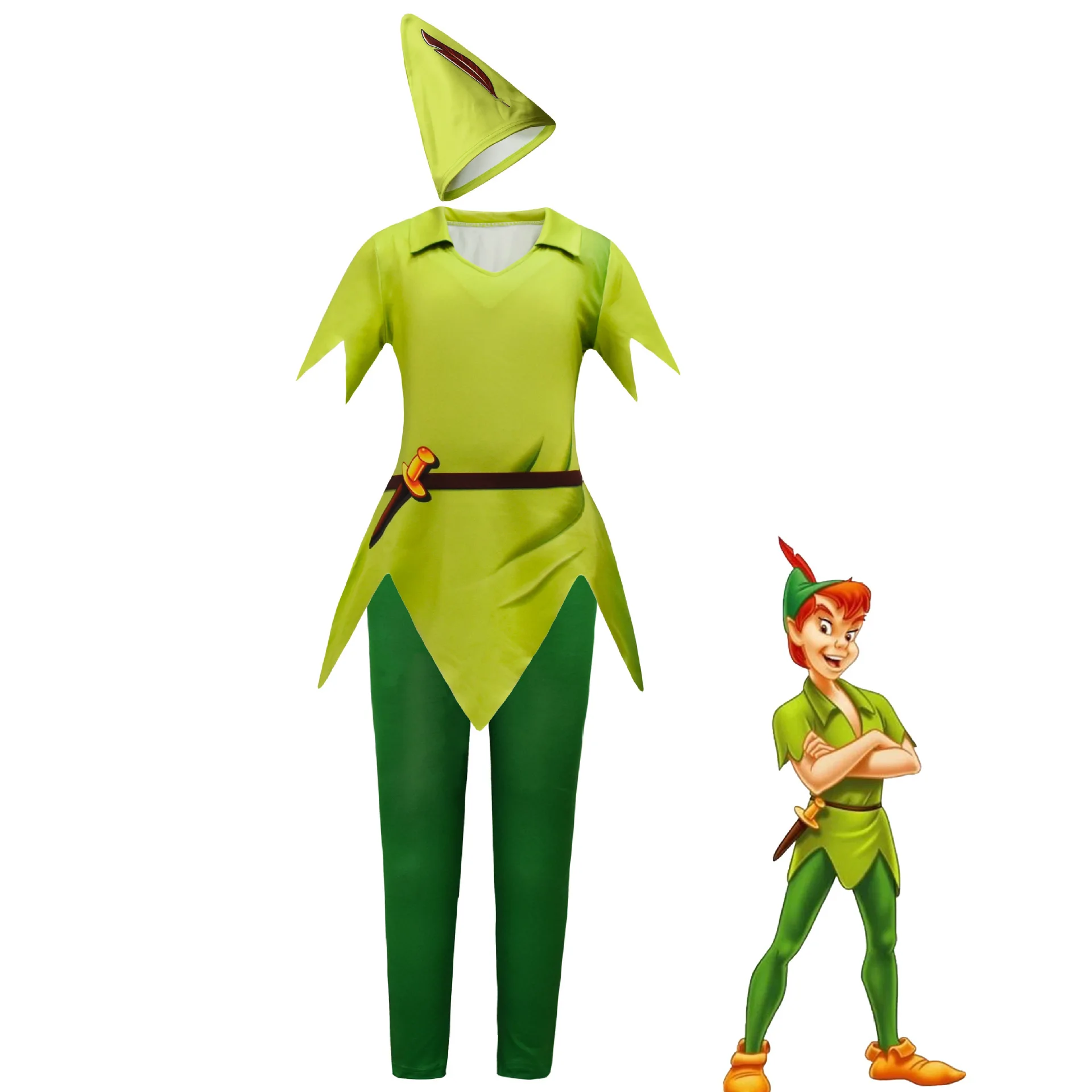 

2024 Halloween Costume Disney Christmas Gift Peter Pan Cosplay Children's Sets Perform on Stage Party Costumes for Children Kids