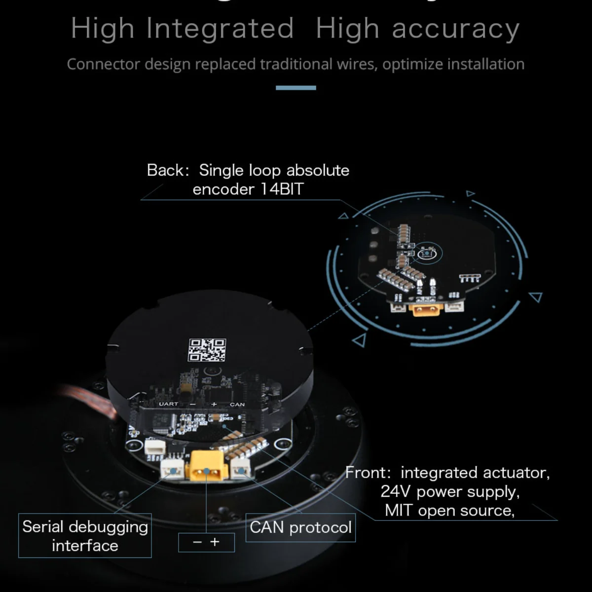 큐브마스 로봇 브러시리스 모터 AK60-6 V1.1 KV80 KV140 24V 로봇 다이나믹스 로봇 동적 모듈 다리 팔용 브러시리스 모터