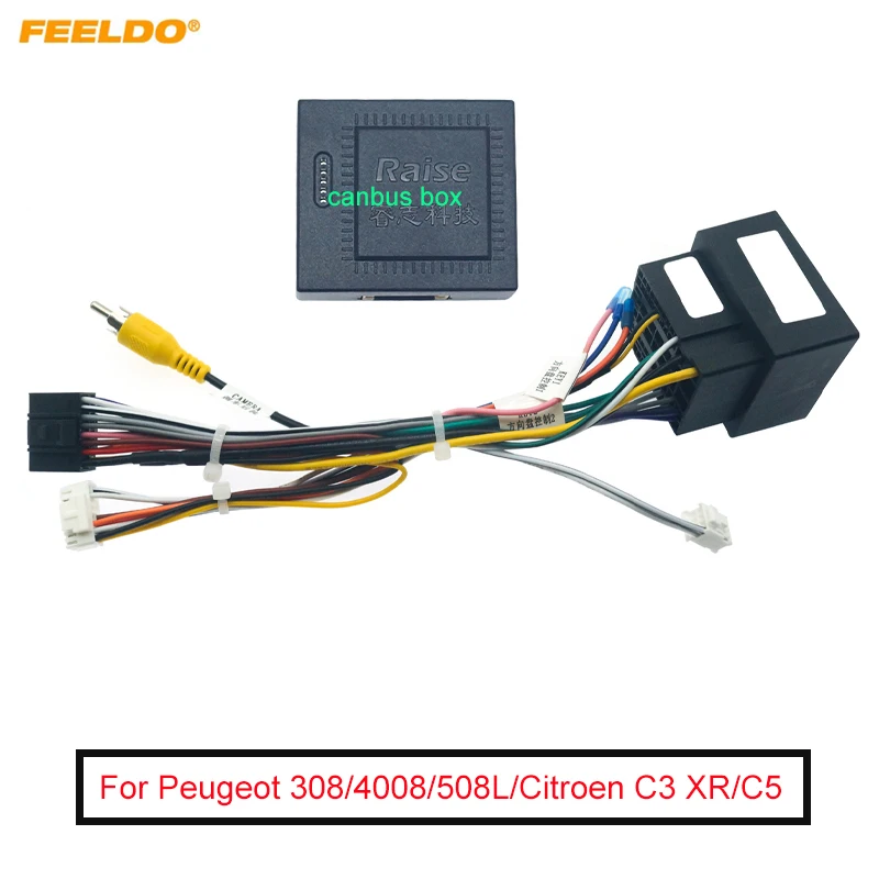 

FEELDO 16-pin Car Android Stereo Wiring Harness For Peugeot 308(2016)/4008(2017)/508L(2019)/Citroen C3 XR(2019)/C5 AIRCROSS