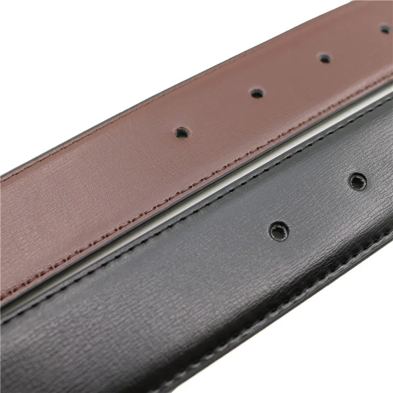 حزام جلد طبيعي للرجال بإبزيم تلقائي وحزام خصر كاجوال وحزام من جلد البقر قابل للتعديل لبنطلون الجينز (110-130 سم)