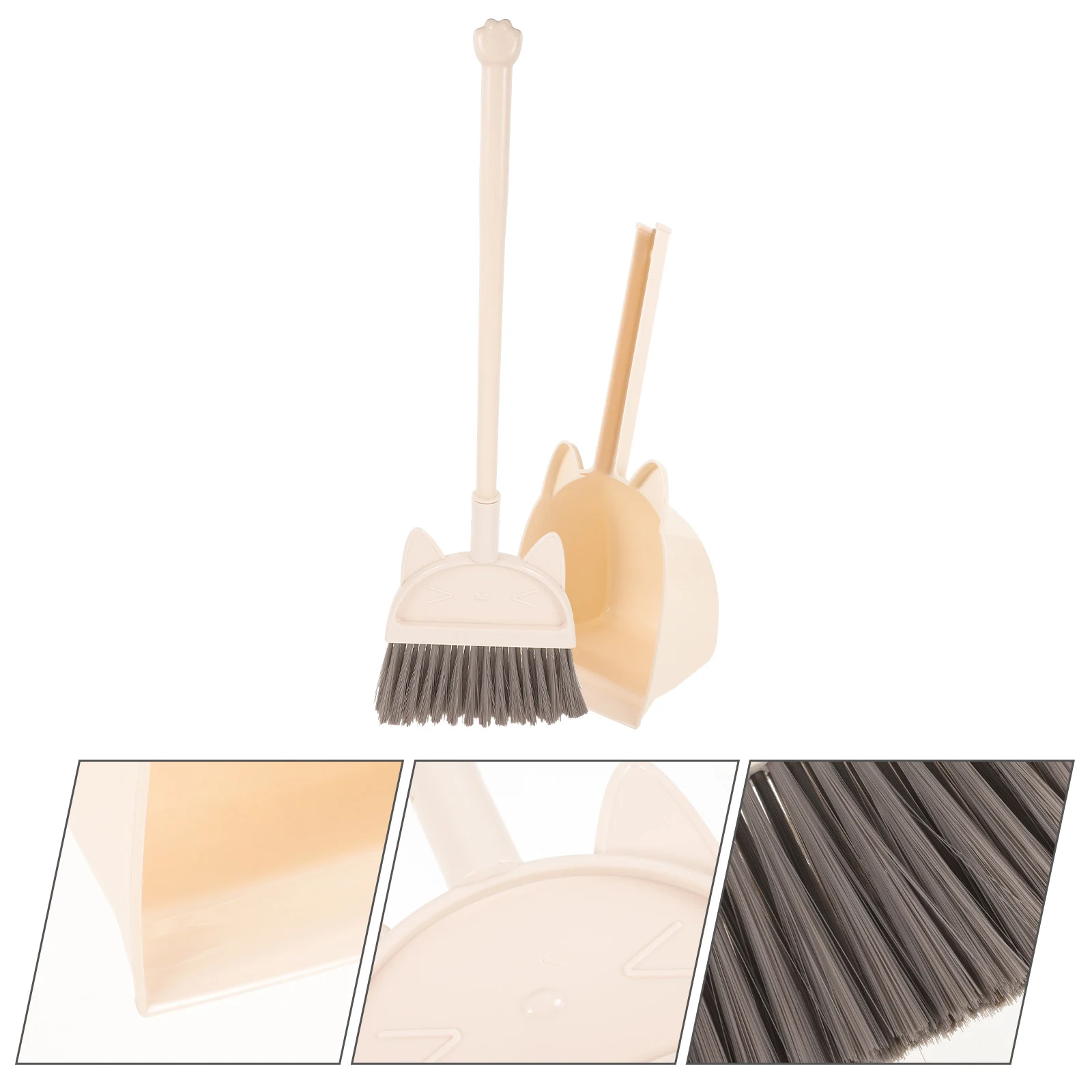 1 ensemble 1 ensemble petit avec pelle à poussière mignon enfants balai ensemble balai en plastique pour enfants en bas âge jouer travaux ménagers semblant outil de nettoyage maison