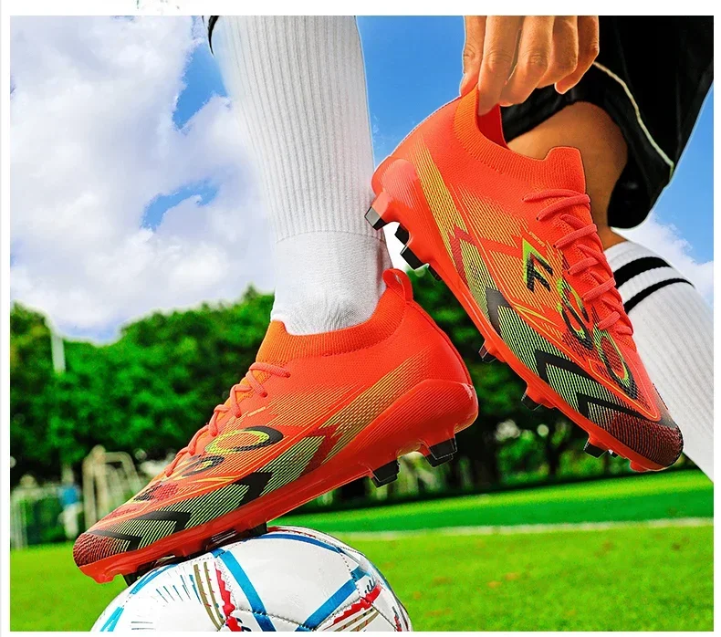 Neue Herren Fußballschuhe FG Ultraleichte Fußballstiefel Outdoor-Trainingsschuhe Fußballspiel Lange Stollen Rutschfeste Stollenschuhe Dropshipping – Detail 18
