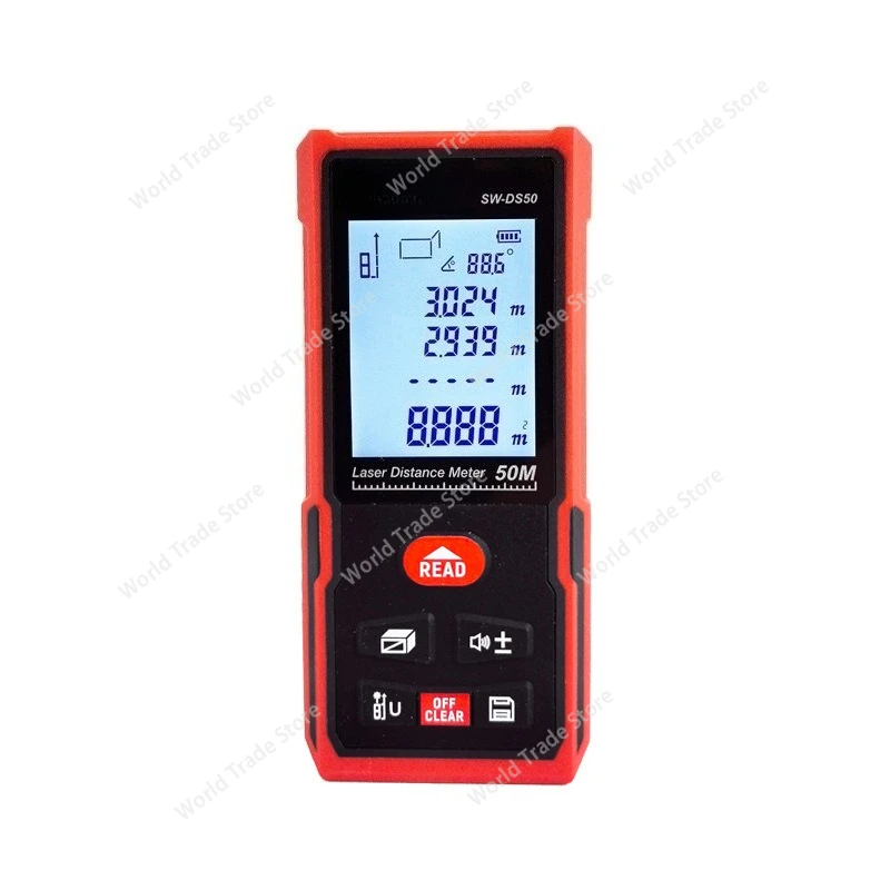 

Лазерный дальномер SW-DS50, портативная инфракрасная лазерная линейка, рулетка, электронная линейка