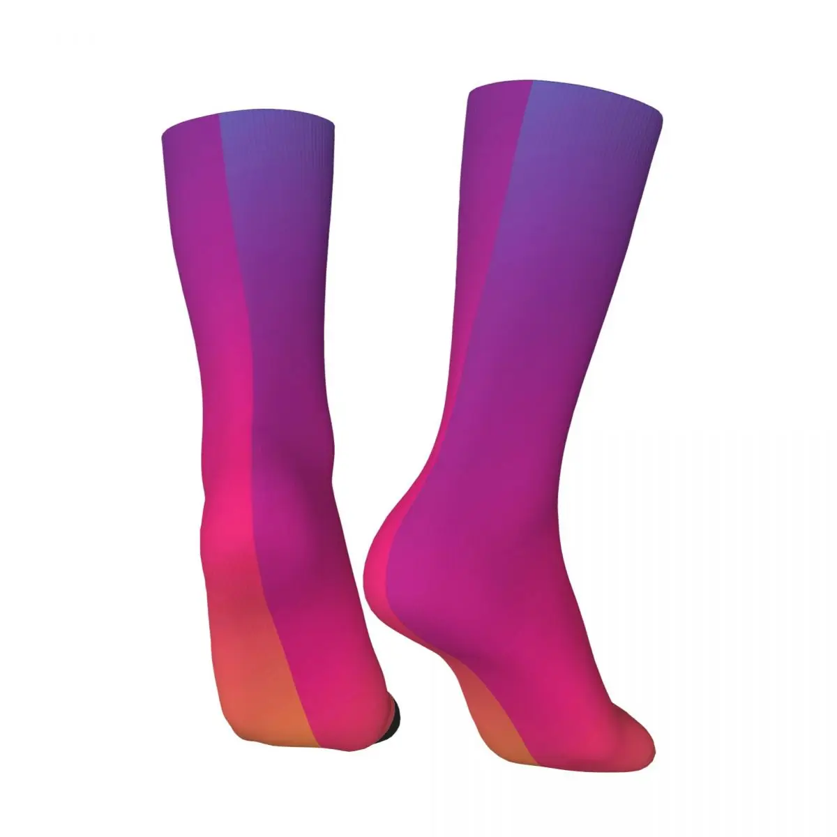 Ombre Print Stockings Purple And Pink Pattern Korean Socks Autumn Anti Skid Socks Women Cycling Comfortable Socks