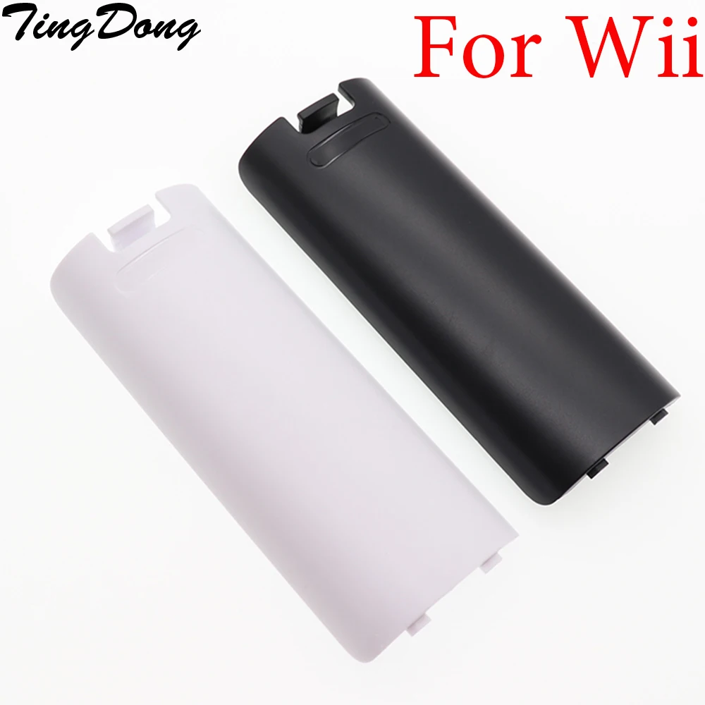 High quality For Nintendo Wii Remote Controller Battery Cover Replacement for Right Hand Back Pack Door (black & white)