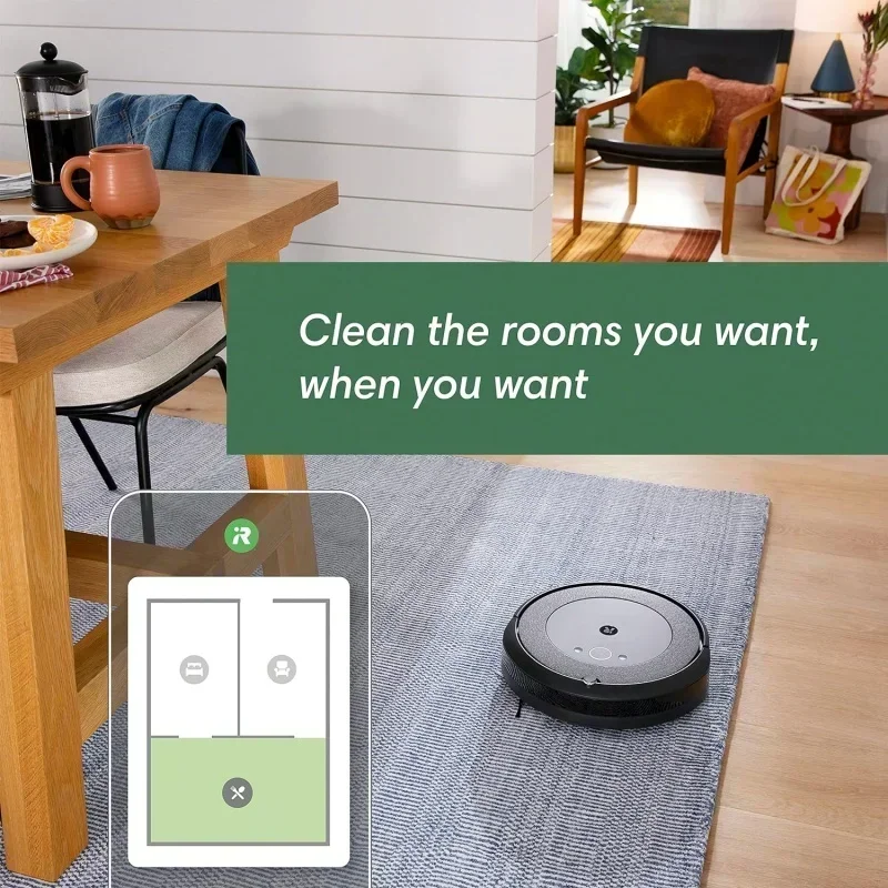 DD2iRobot Roomba i3 EVO (3550) مكنسة كهربائية روبوتية وbraava Jet m6 (6113) حزمة ممسحة روبوت - متصلة بتقنية Wi-Fi، رسم خرائط ذكي، تعمل مع