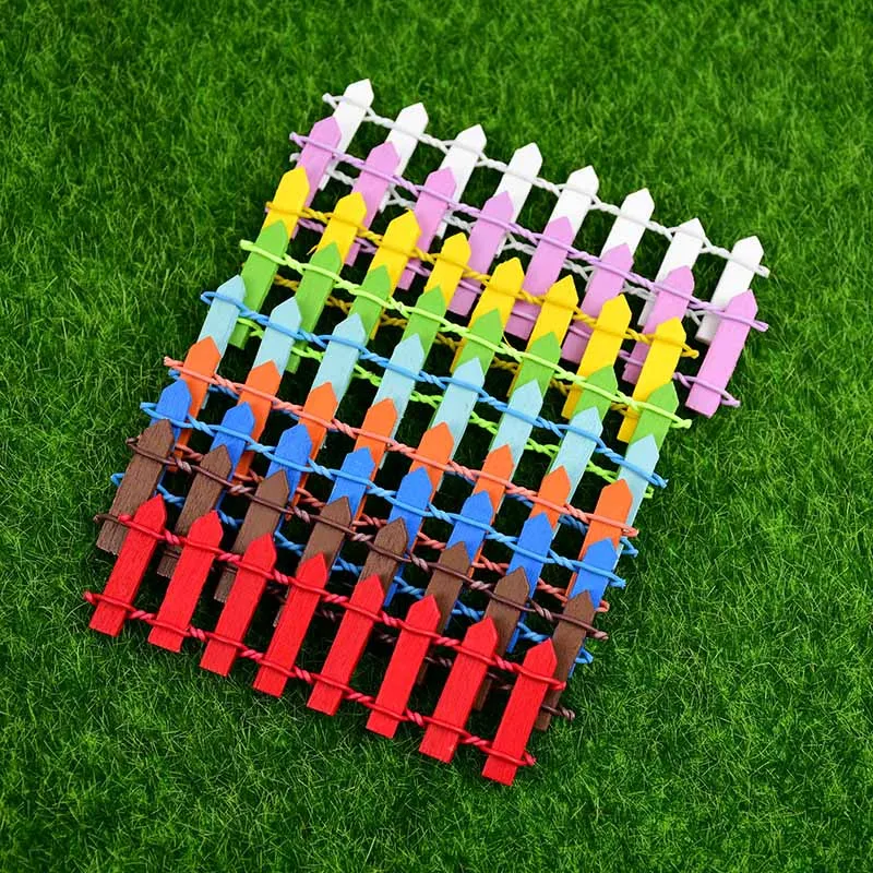 Mini Fence Wood 3*100cm Mini Wood Creative Simulation Small Fence Fairy Garden Dollhouse DIY Decoration Miniatures Accessories
