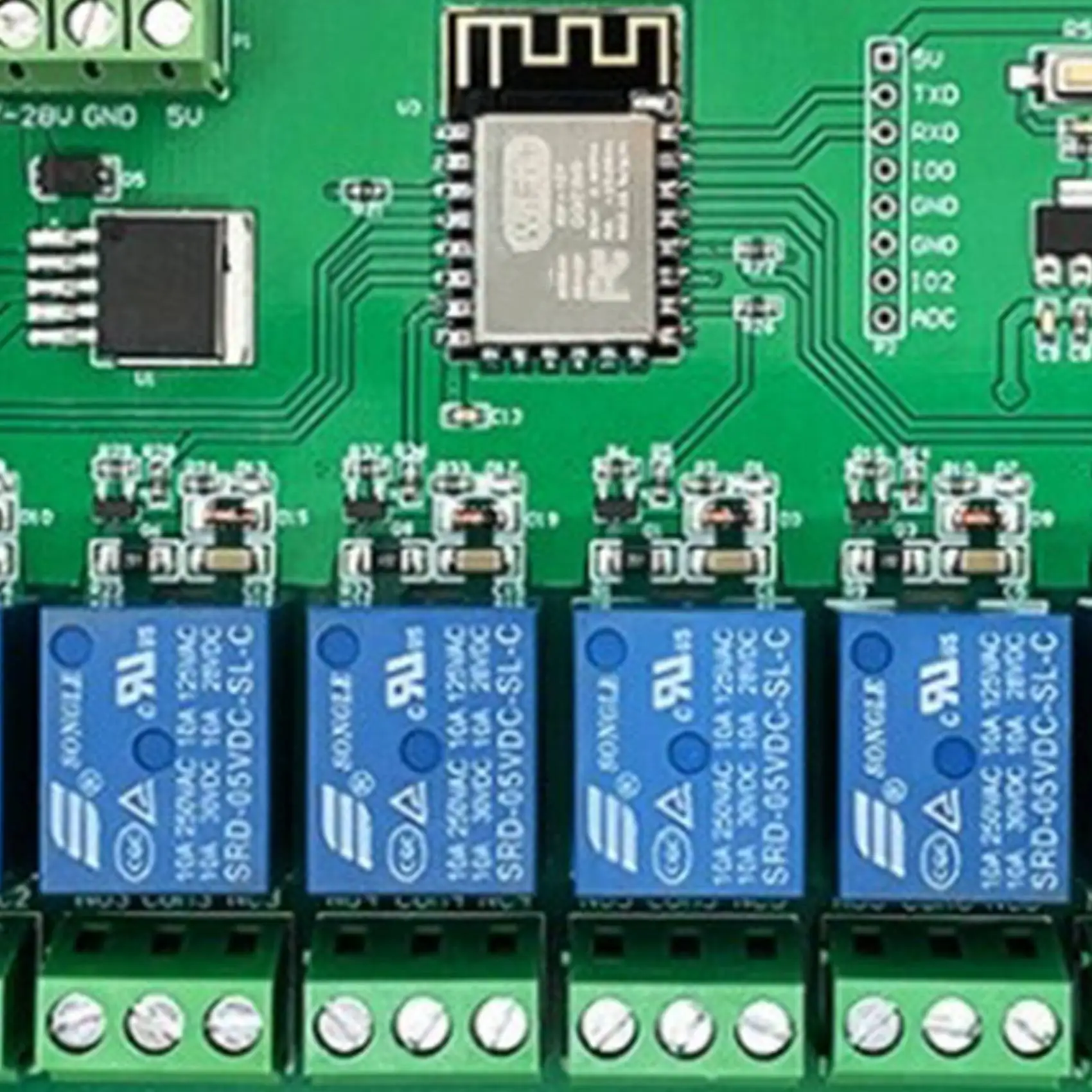 AA08-2X WIFI 8 Channel Relay Module ESP-12F Development Board Power Supply 5V/7-28V Wireless WIFI Module