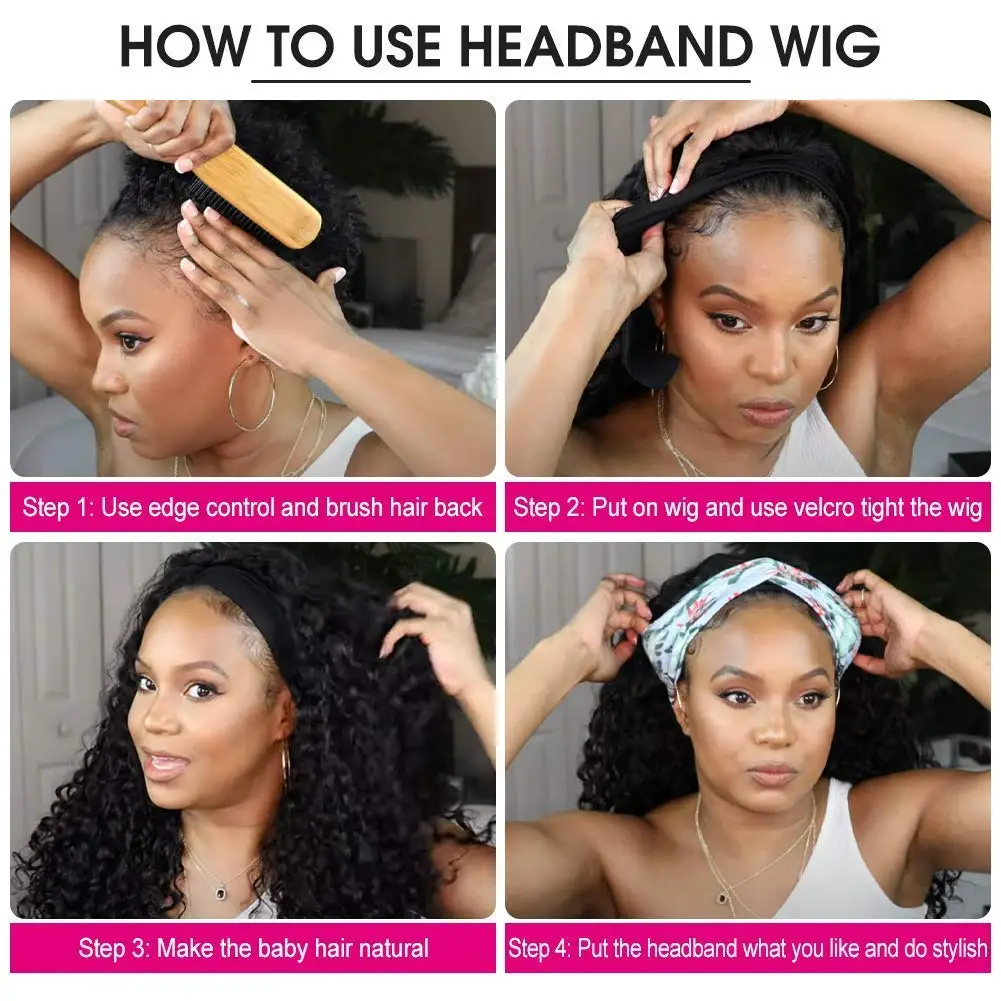 250% Water Wave Short Bob Wig Human Hair Cheap Clearance Headband Wigs For Women 8"-16"Full Machine Made Brazilian Remy Hair - view 6