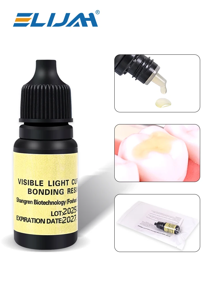 ELIJAH dentaire 5ML photopolymérisation Visible liaison résine Agent Techniques matériel dentaire clinique forte adhérence Application des dents