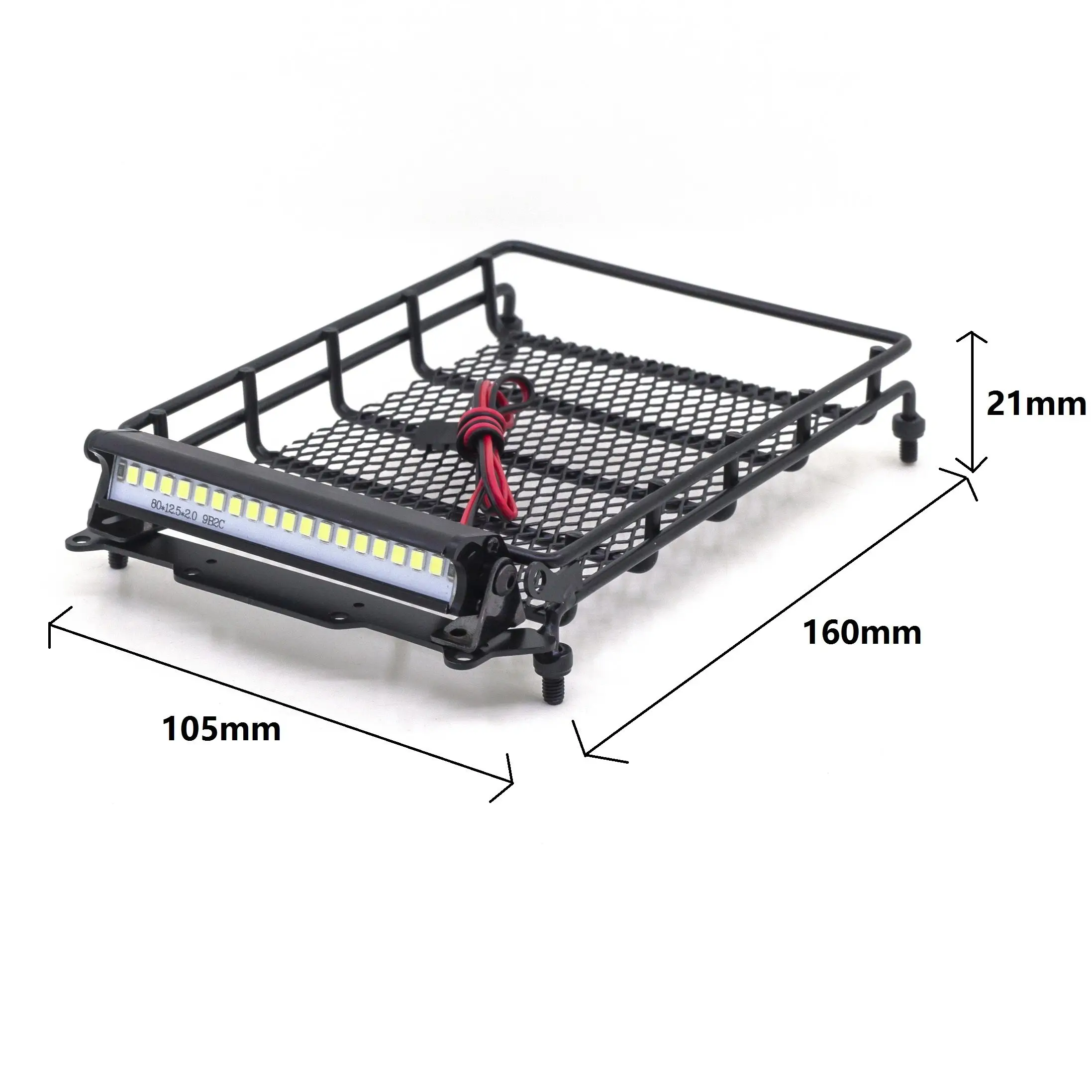 Per MN D90 D91 D99 MN90 MN99S 1/12 RC parti di aggiornamento per auto portapacchi in metallo portapacchi portapacchi con accessori per luci a LED