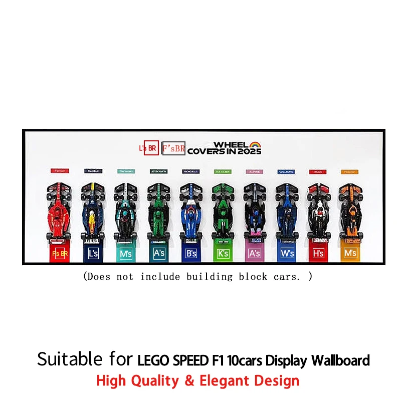 NEW Display Wallboard Suitable for lego speed champions f1 wall display mounts building block 10 cars model Display Photo Frame - view 3