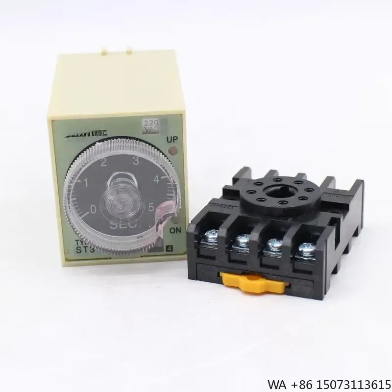 for ST3P Delay Timer Adjustable High Quality PC ST3PA-E AC220V 50/60Hz Time Relay