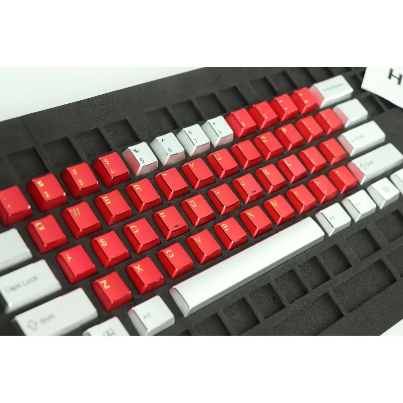 Hi UM Metal Aluminum Alloy Keycap Anodized Coloring HL Series 60% Layout 61 Cherry Profile Keys Suitable for Mechanical Keyboard