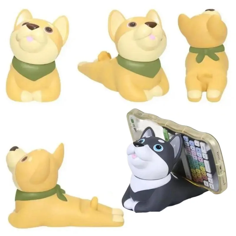 

New！Cute Dog Phone Holder Animal Shape Cartoon Cell Phone Stand Mobile Phone Holders Desk Ornaments Home Decoration Car Interior
