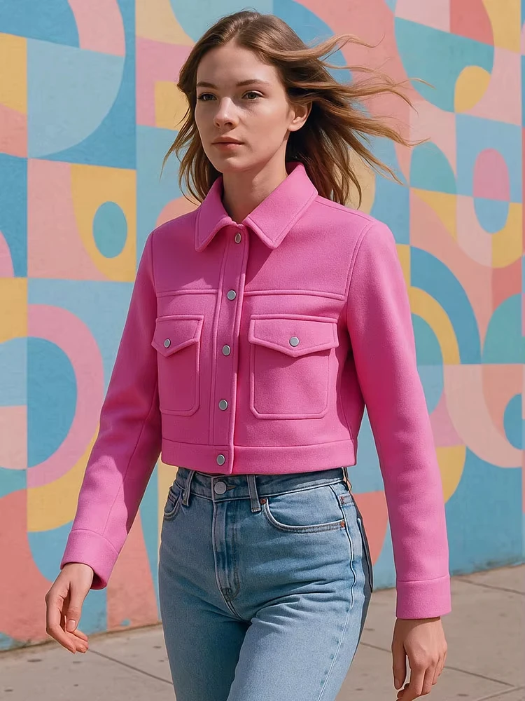 HH المرأة معطف الصلبة واحدة الصدر سترة طويلة الأكمام مع جيوب أمامية الخريف امرأة عادية الأمومة الزي ملابس خارجية