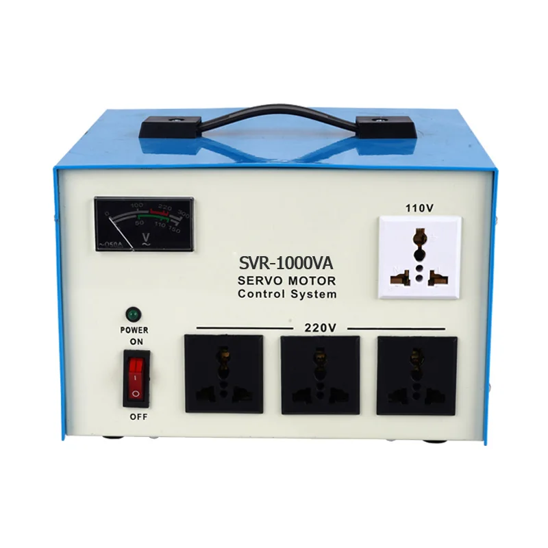 Servo Motor SVC 1000VA AVR 110V 220V AC Single Phase Voltage Regulators Stabilizers AVR for Home Use