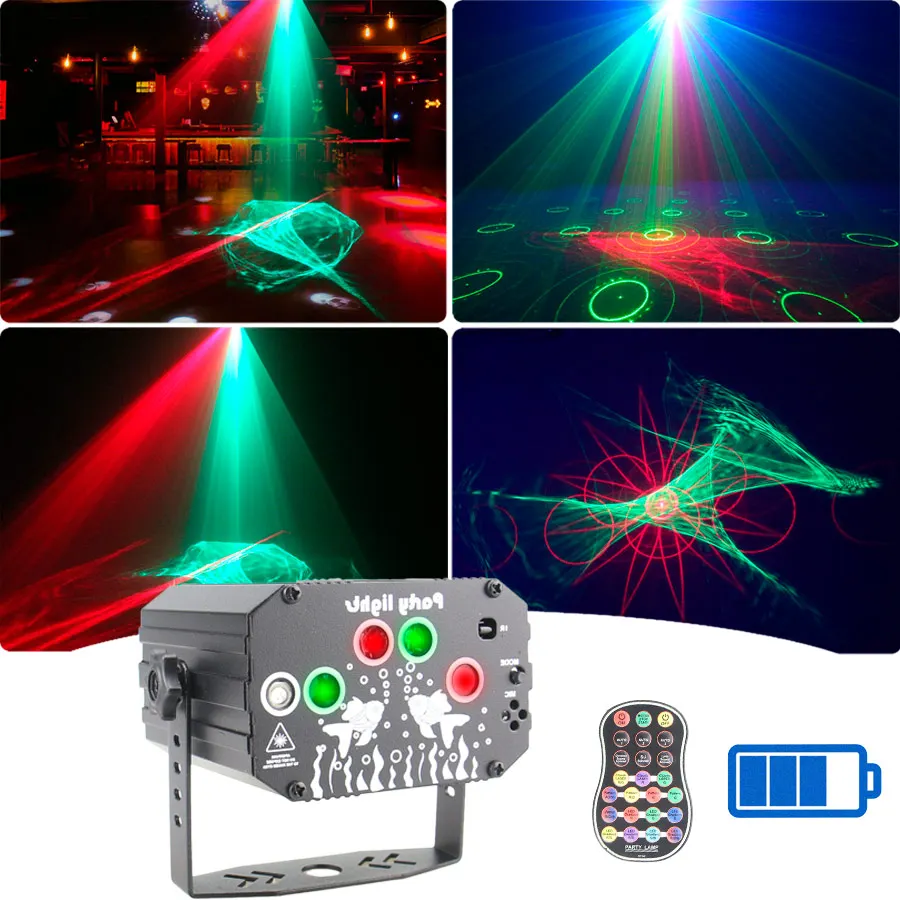 r100-充電式-r-g-レーザー-ドリーム-オーロラ-60パターン-プロジェクター-dj-ディスコライト-パーティー-rgb-led-バー-ダンス-誕生日-ステージ-エフェクトランプ