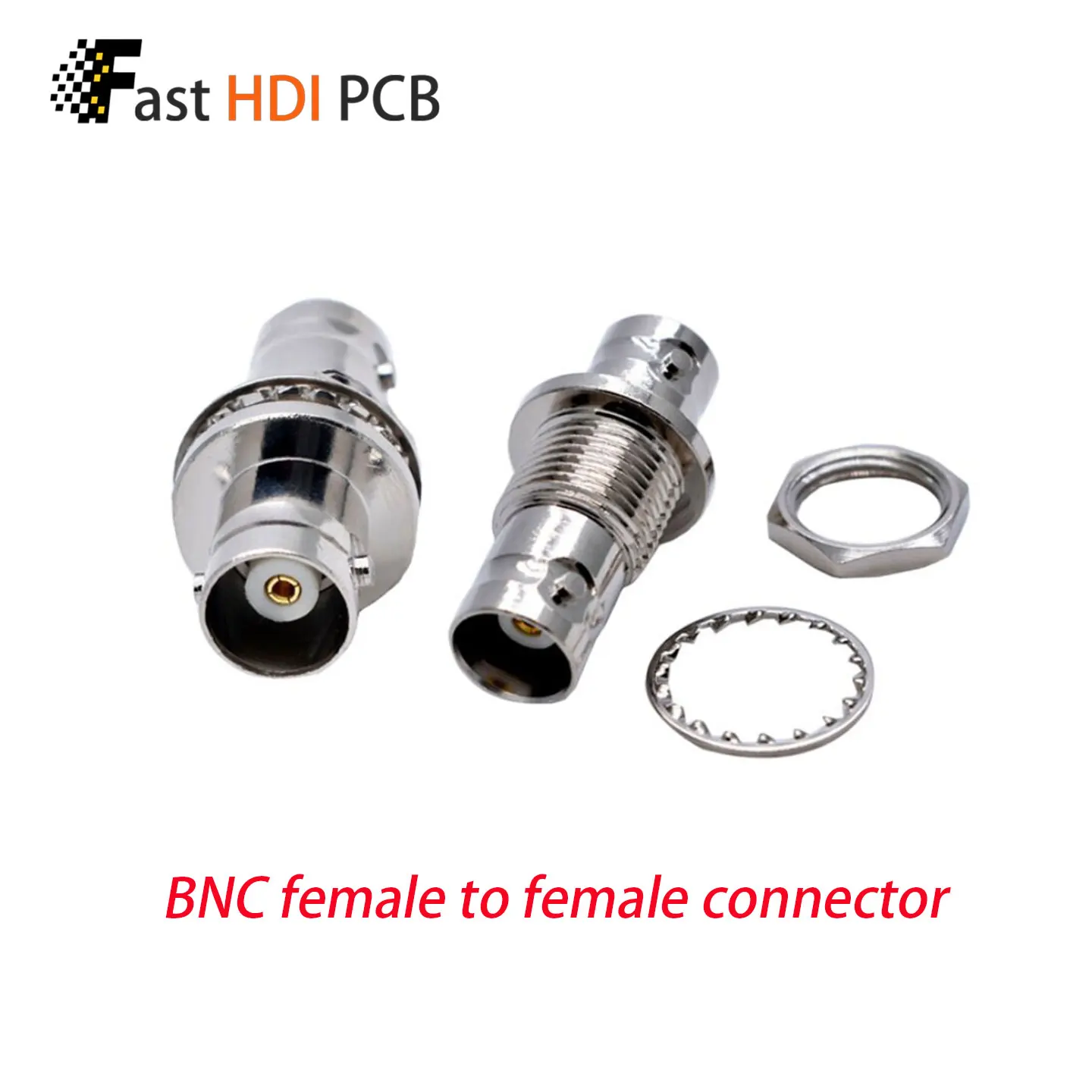 BNC Female to Female Adapter BNC-KKY 50 Ohm Panel Mount Bulkhead Coupler with Nut 12mm Thread for CCTV Camera Video Surveillance