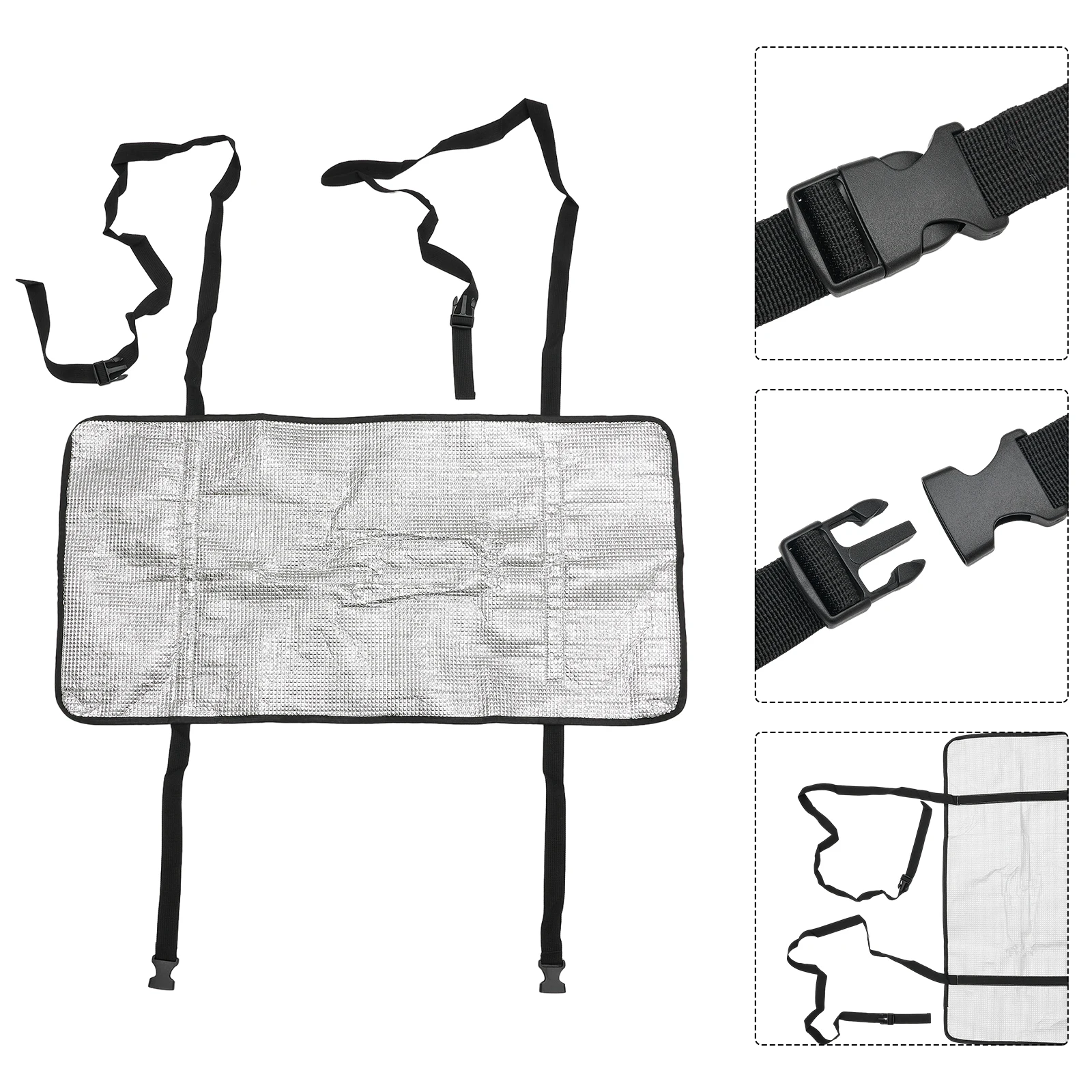 For Air Conditioning Heat Shield Cooling Heat Insulation Prevent Sun Exposure Silver Brand New And Practical For