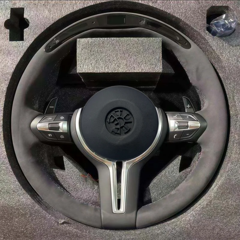 Hot Selling LED Suede Steering Wheel For BMW F30 M2 E90 320d F36 M4 F83 F10 X3 X5 F06 M3 E92 E87 F20 F33 F22 F01 F15 X2 F39