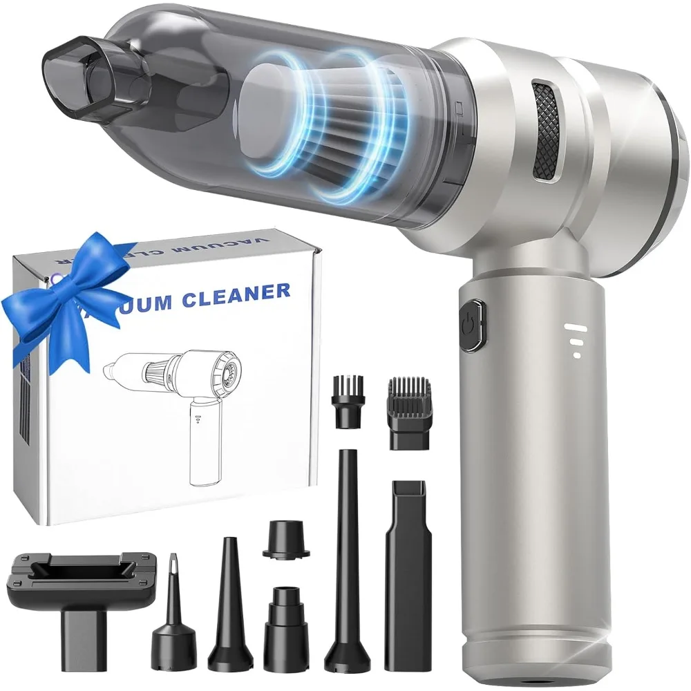 

Портативный беспроводной автомобильный пылесос, ручной пылесос 21000 Па с 3 режимами всасывания, быстрая зарядка типа C, мини-пылесос для дома,