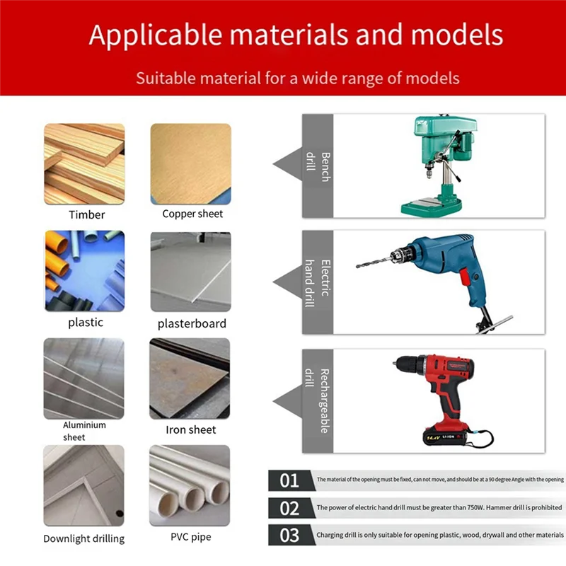 

M42 Bimetallic Reamer 14PC Plastic Box Set Woodworking Drill PVC Gypsum Board Downlight Speaker Reamer Easy To Use