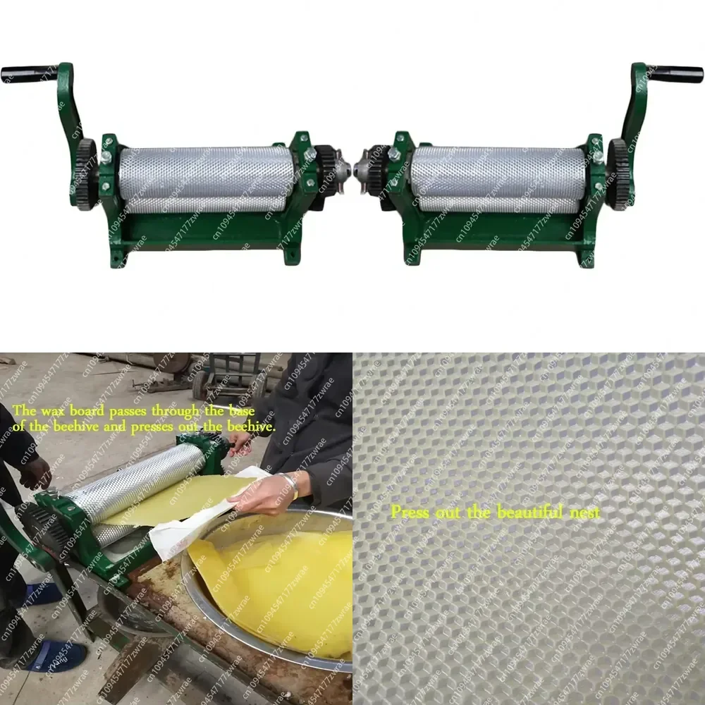 1PC Manual Honeycomb Embossing Machine Aluminum Alloy Bee Bee Special Beeswax Foundation Sheet Press Roller Machine
