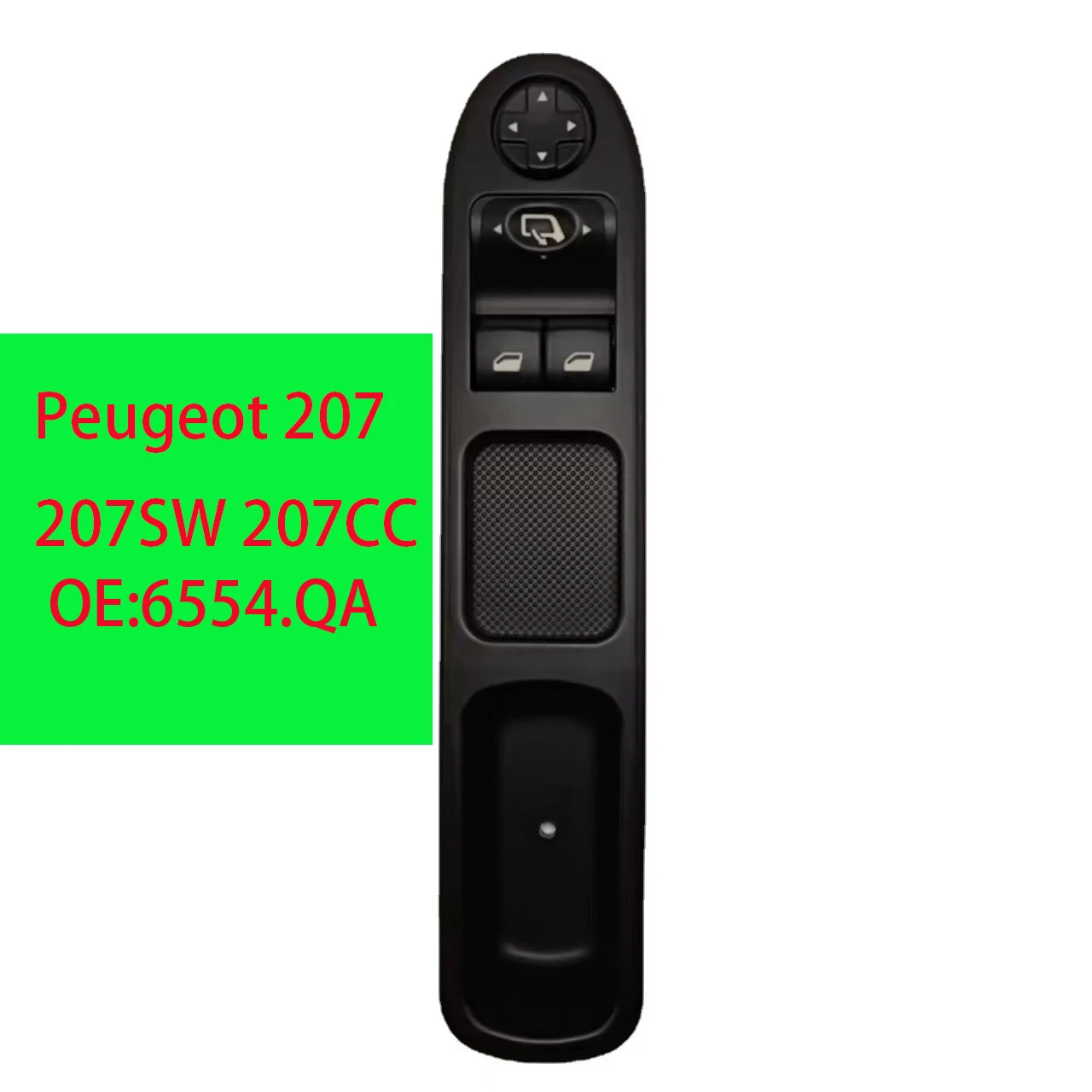 6554.QA Front Left Drive Side Master Power Window Switch Button With Folding For Peugeot 207 207SW 207CC 6554QA