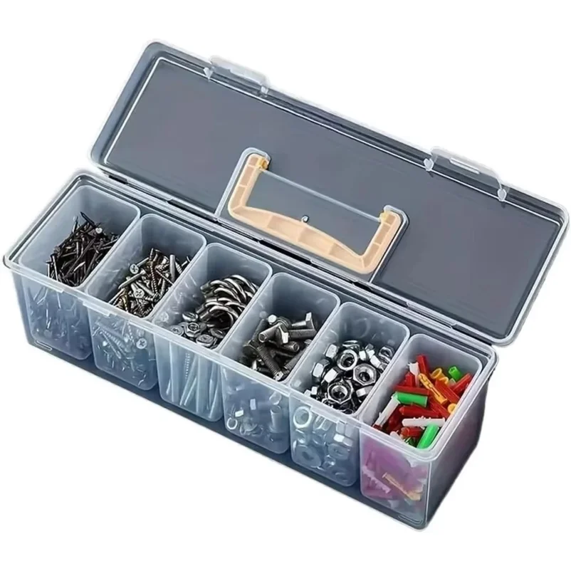 Tool Parts Storage Box Set Multi-Compartment Tool Organizer Sorting Box for Screws Wrenches Hardware Accessories Toys