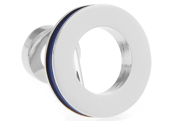 Round Design Double Side Circle Cufflinks For Men Quality Copper Material Blue Color Cuff Links Wholesale&retail