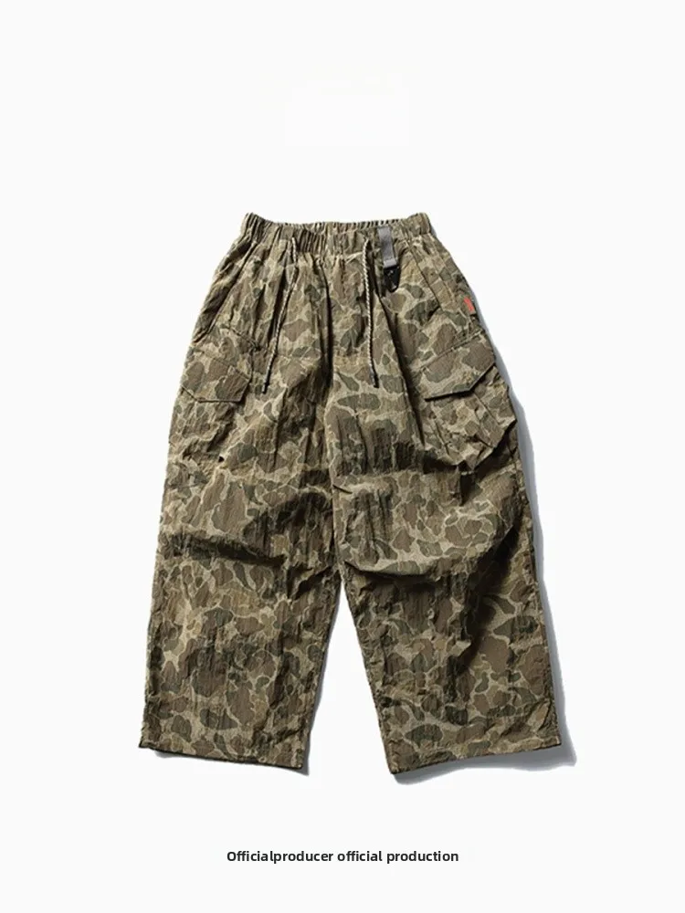 

Visvim Peerl T American Sport High Street Свободные камуфляжные мужские повседневные брюки Молодежная энергетическая нейлоновая ткань