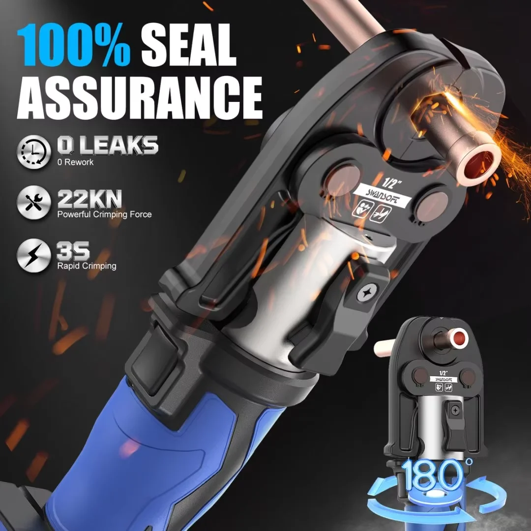 SWANSOFT 22kN Electric Hydraulic Crimping Tool for VUS 1/2