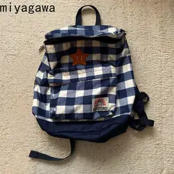 Miyagawa borsa da pendolarismo Campus in stile College coreano blu e bianco 2024 grande capacità per zaino da donna Casual Versatile da uomo