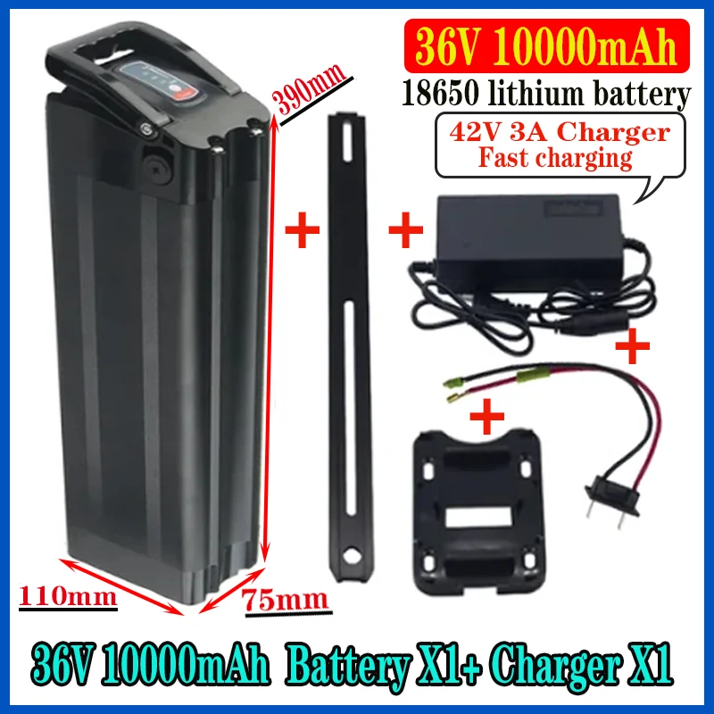 

E-Bike Battery 36v 48V 10Ah 15Ah 20Ah For Silverfish Electric Bike Battery 1000W 750W Lithium ion E-bike Bicycle Battery Pack