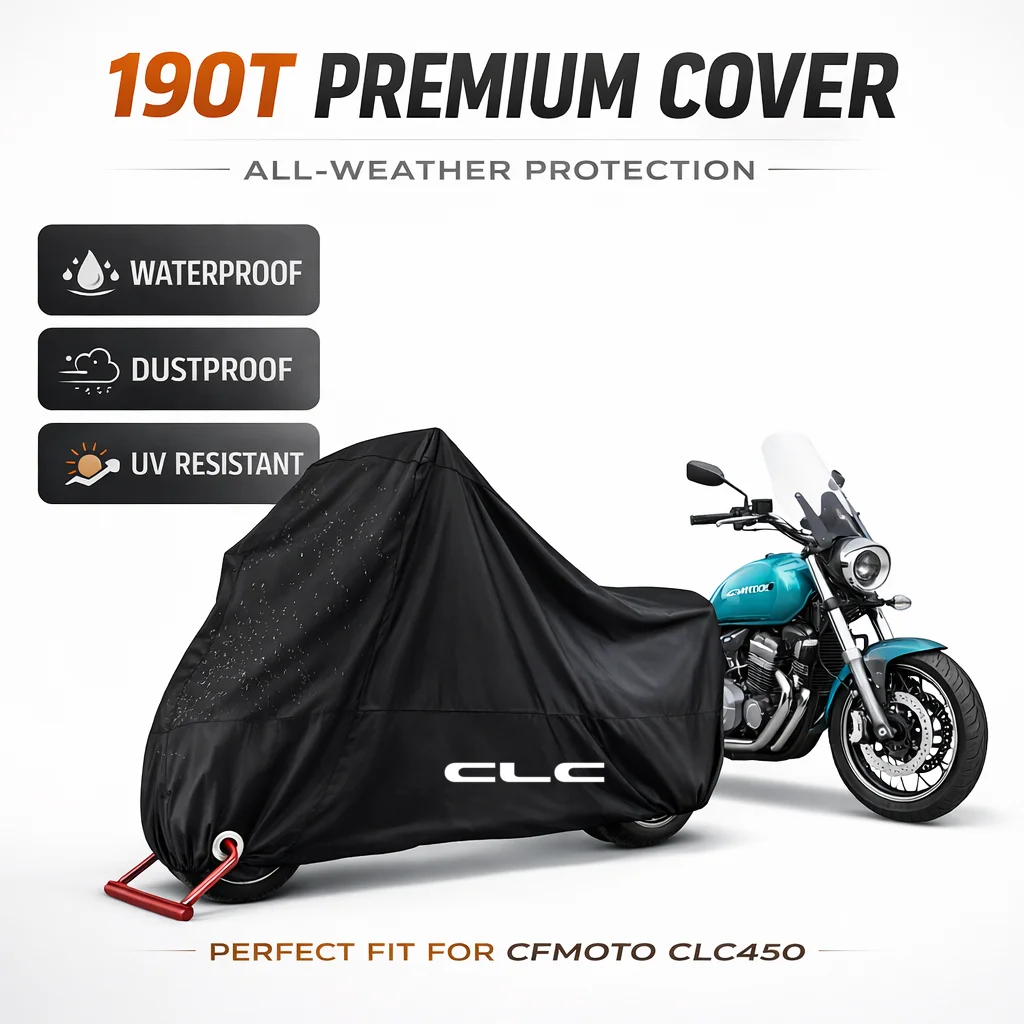 

For CFMOTO CL-C450 CLC 450 190T Motorcycle Cover Waterproof Dustproof UV Protection All Season