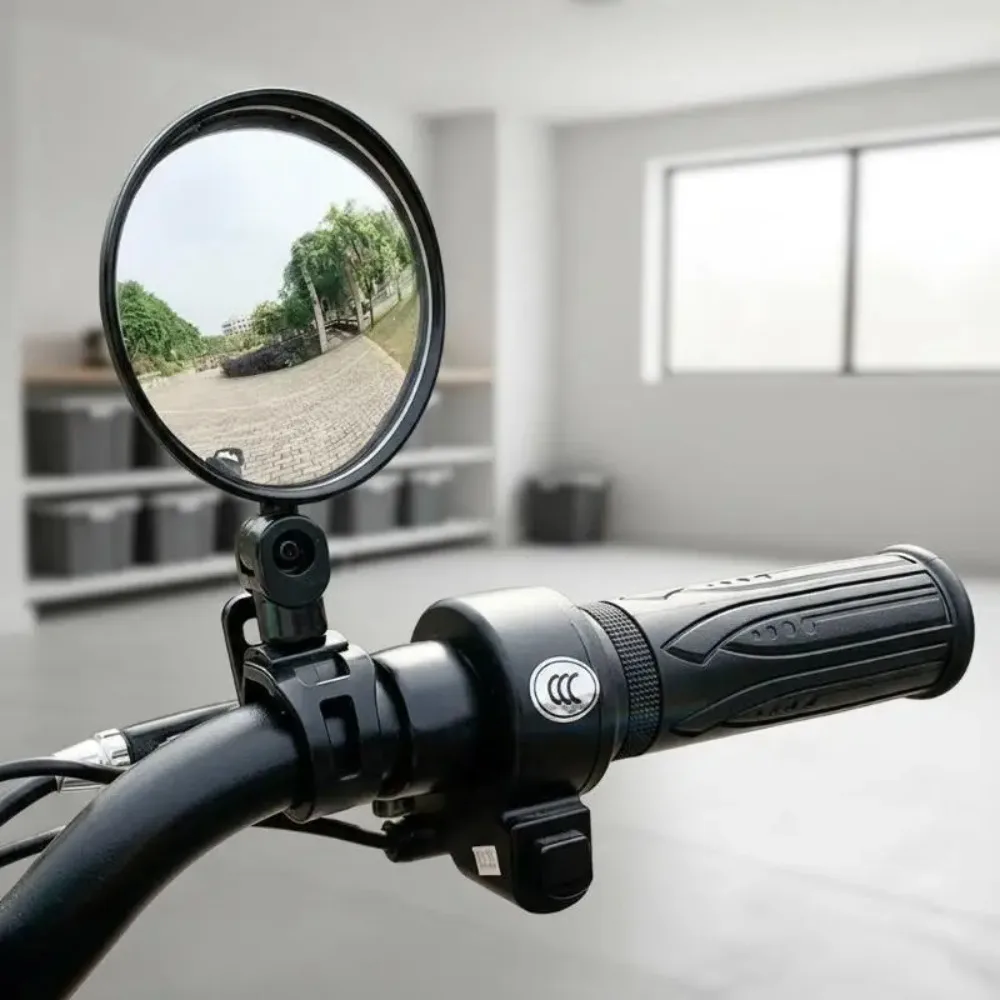 2pcs360 Degree Rotatable Adjustable Electric Scooter Rearview Mirror HD Glass for E-Scooter Modification Upgrade Parts
