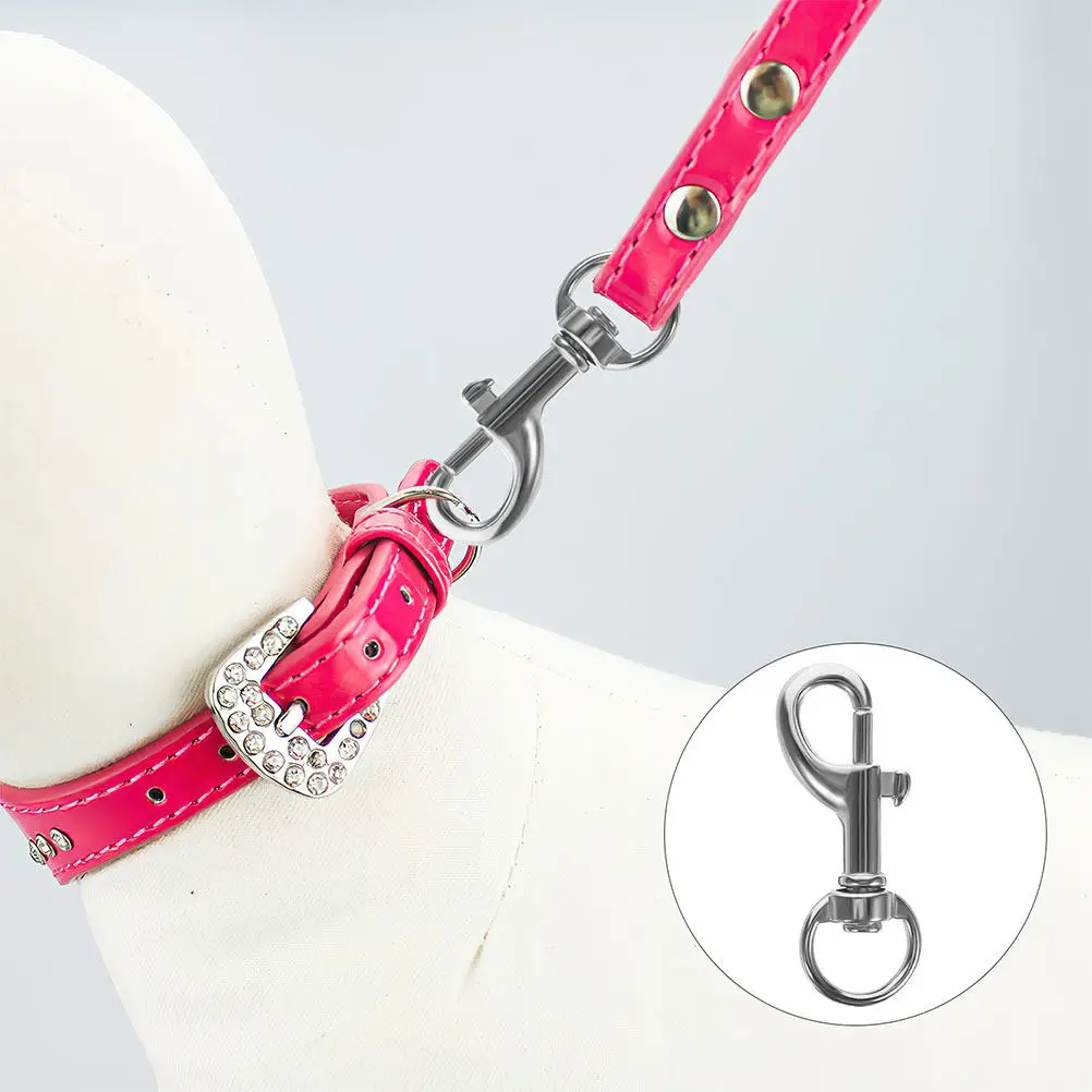 10Pcs Premium Stainless Steel Swivel Clasps Fish Mouth Design Detach Dog Chain Clips 360 Rotation for Leashes Belts