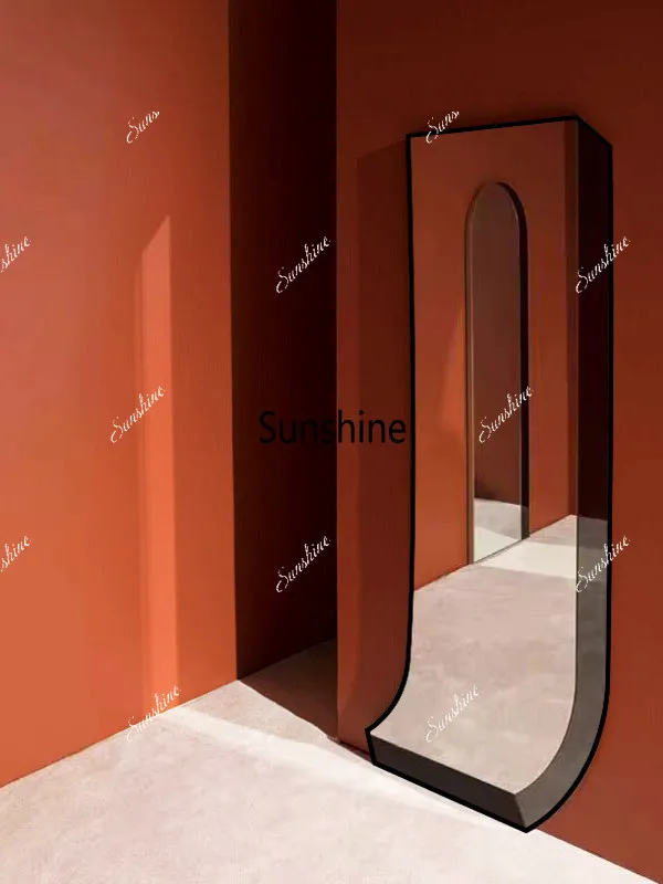 Nordic creative irregular mirror special-shaped full-body mirror customization