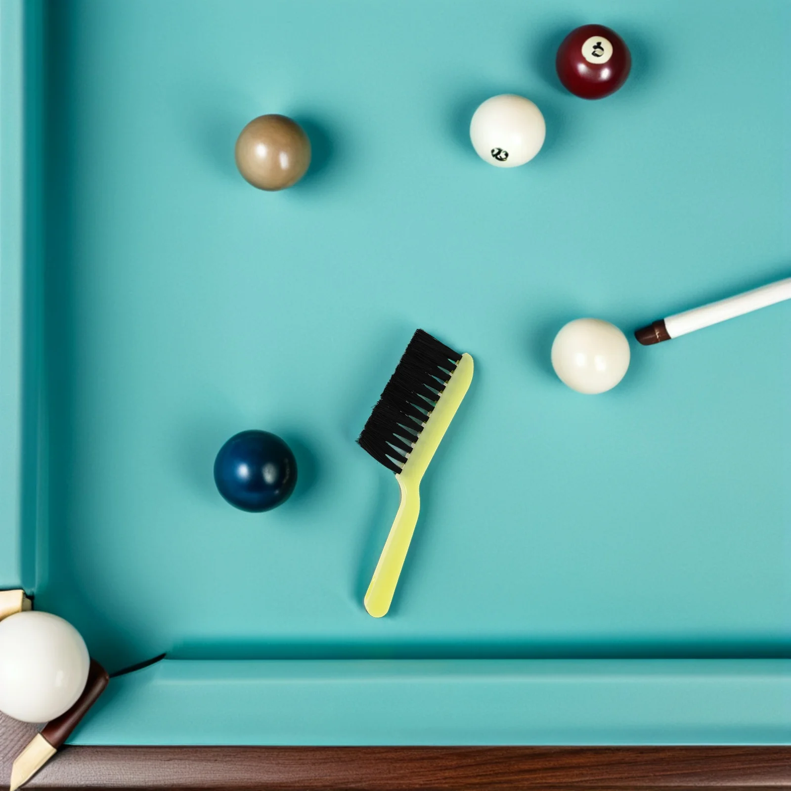 Conjunto de escova de limpeza de feltro para mesa de bilhar, 2 peças, alça ergonômica, manutenção eficiente de superfície, acessórios de sinuca, limpador de feltro de piscina