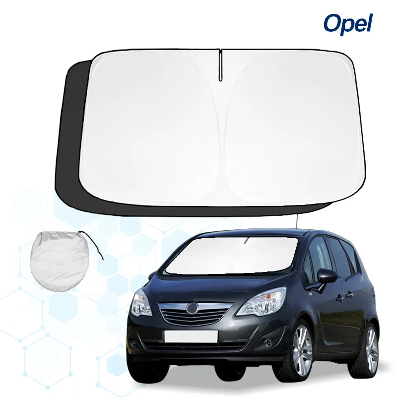 Parasol plegable para parabrisas de coche, Protector contra rayos UV para Opel Meriva A B MPV Astra Corsa