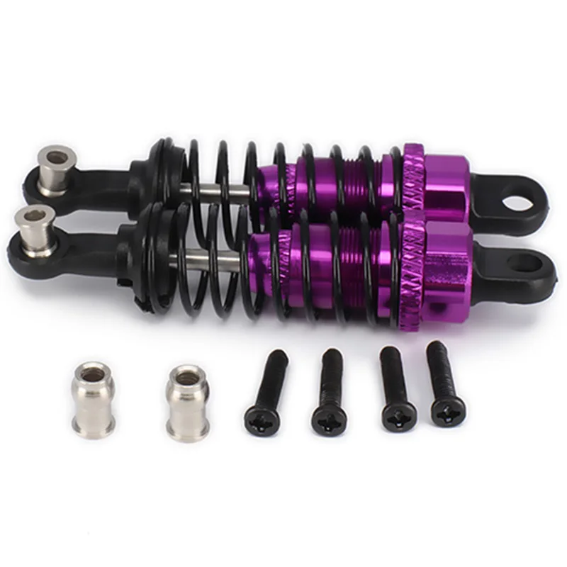 2 Pcs Oil Adjustable 65Mm Damper for Rc Car 1/18 A959 A969 A979 K929 ,Purple