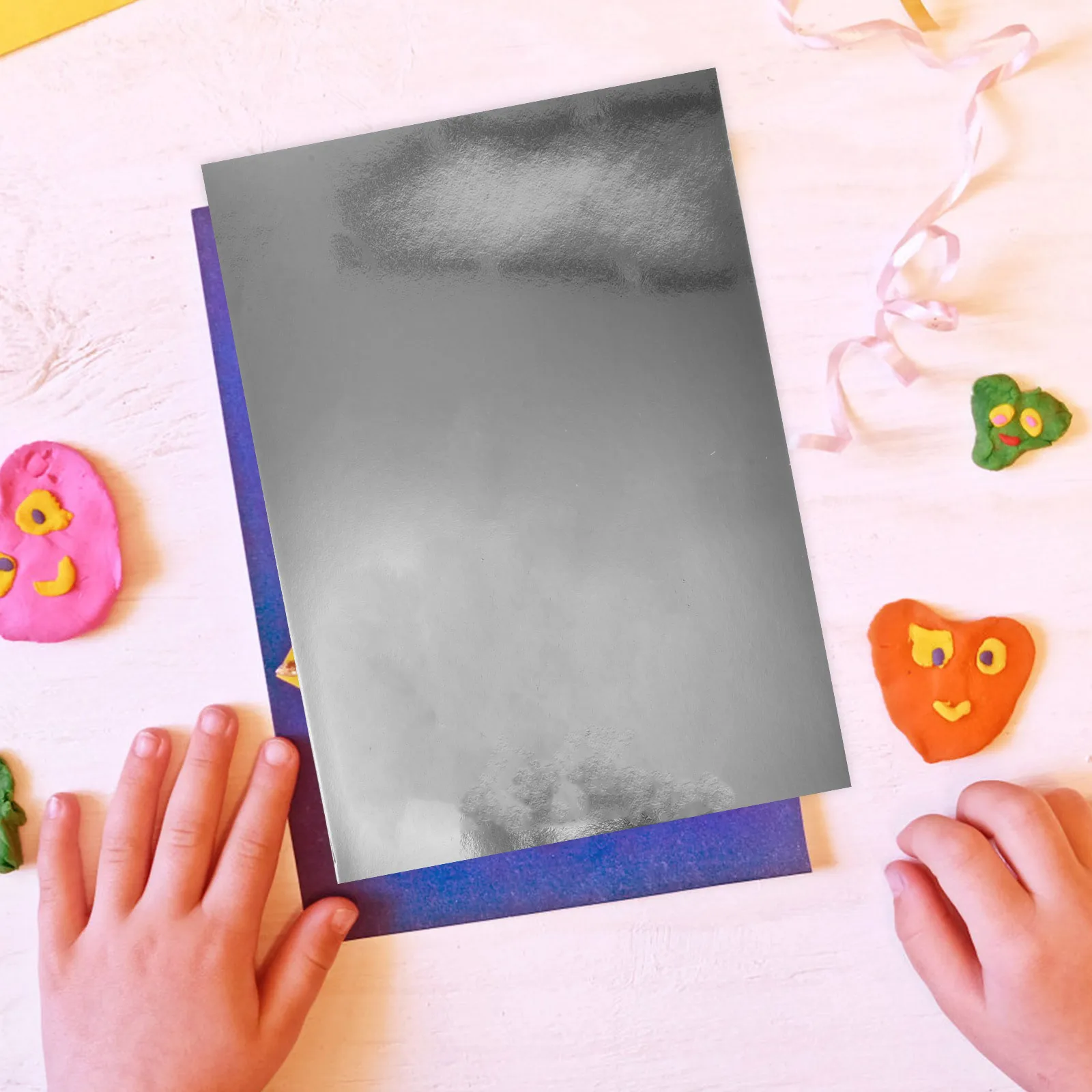 10 Sheets A4 Gold Mirror Cardstock Metallic Paper for DIY Crafts Decorative Rectangle Printing Children Handmade