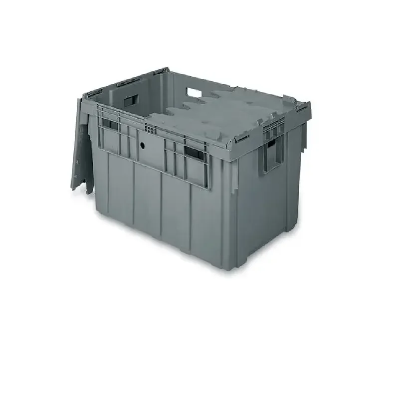 

Gray Attached Lid Container, Plastic, 45.63 gal Volume Capacity