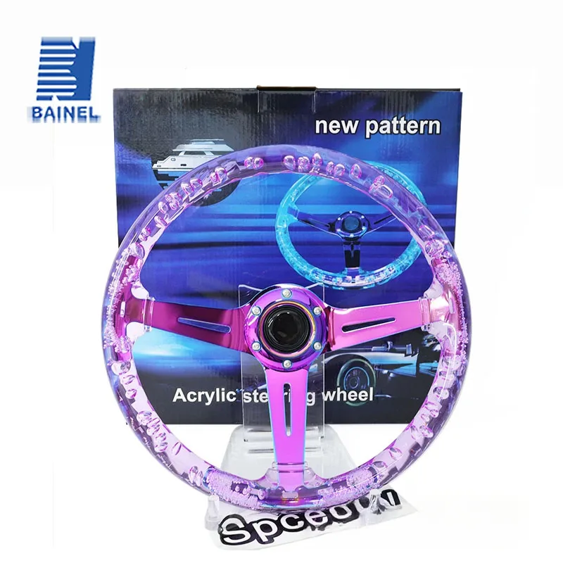 

14-дюймовый 350-миллиметровый руль из искусственной кожи для картингов и модификаций автомобиля, высококачественный универсальный